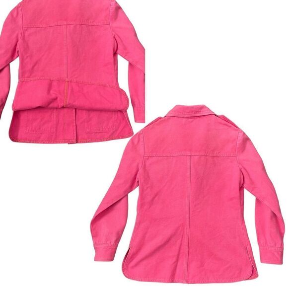 Rare 1970s Vintage Saks Fifth Avenue Young Dimensions Pink Denim Jacket Pant Set - Picture 6 of 16